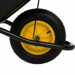 Glitzhome 4.7 cu. ft. Black Steel Framed Plastic Garden Wheelbarrow Utility Dump Cart -Design Toscano Sales Store glitzhome wheelbarrows 1429004169 c3 1000