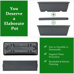 Costway 22.5 in. L x 27 in. W x 45 in. H Black Plastic Vertical Raised Bed 5-Tier 14 Costway 22.5 in. L x 27 in. W x 45 in. H Black Plastic Vertical Raised Bed 5-Tier -Design Toscano Sales Store gray costway elevated garden beds ghm0188 fa 1000