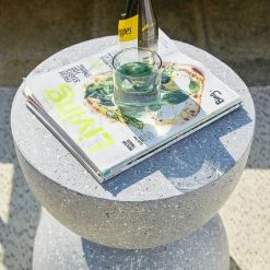 Glitzhome 17.75 in. H Multi-Functional MGO Resin Gray Terrazzo Garden Stool or Outdoor Planter Stand or Accent Table -Design Toscano Sales Store gray glitzhome plant stands 2029500002 44 1000