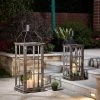 Glitzhome Oversized Natural Grey Farmhouse Wood/Metal Lantern (Set of 2) 1 Glitzhome Oversized Natural Grey Farmhouse Wood/Metal Lantern (Set of 2) -Design Toscano Sales Store grays glitzhome outdoor lanterns 1406202721 64 1000