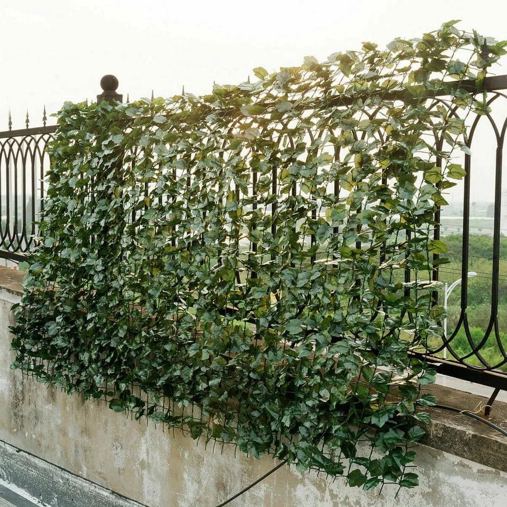 Costway 59 in. x 118 in. Plactic Faux Ivy Leaf Decorative Artificial Privacy Fence in Green 5 Costway 59 in. x 118 in. Plactic Faux Ivy Leaf Decorative Artificial Privacy Fence in Green - Image 3