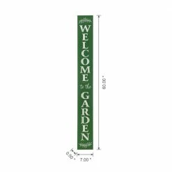 Glitzhome 60 in. H Green Oversized Wooden "Welcome to the Garden" Porch Sign (KD) -Design Toscano Sales Store green glitzhome plant pots 2022900043 4f 1000