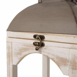 Glitzhome Set of 2-Mondern Farmhouse Natual Color Wooden Lantern -Design Toscano Sales Store multi glitzhome outdoor lanterns 2004400002 fa 1000 1