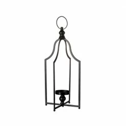 Glitzhome 22.00 in. H Modern Farmhouse Black Metal Lantern (KD) 12 Glitzhome 22.00 in. H Modern Farmhouse Black Metal Lantern (KD) -Design Toscano Sales Store multi glitzhome outdoor lanterns 2009000013 1f 1000