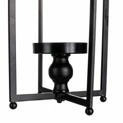 Glitzhome Large Farmhouse Black Metal Lantern KD (Set of 2) -Design Toscano Sales Store multi glitzhome outdoor lanterns 2009000016 44 1000