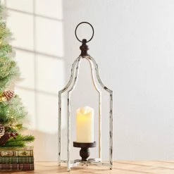 Glitzhome 22.00 in. H Large Farmhouse Metal Lantern