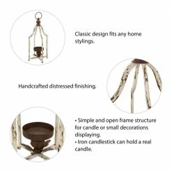 Glitzhome 16.50 in. H Small Farmhouse Metal Lantern 12 Glitzhome 16.50 in. H Small Farmhouse Metal Lantern -Design Toscano Sales Store multi glitzhome outdoor lanterns gh1406202687 4f 1000