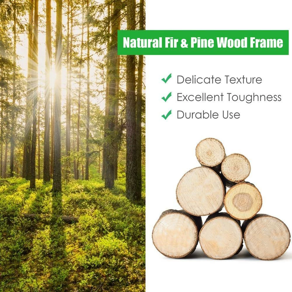 Costway 42 in. L x 30 in. W x 32 in. H Beige Wood Raised Bed Elevated 8 Costway 42 in. L x 30 in. W x 32 in. H Beige Wood Raised Bed Elevated - Image 6