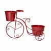 Glitzhome 21.5 in. L Red Metal Bicycle Plant Stand (KD) -Design Toscano Sales Store red glitzhome plant pots 2007200026 64 1000