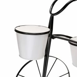 Glitzhome 27.5 in. L Oversized White Metal Enamel Bicycle Planter Stand KD -Design Toscano Sales Store white glitzhome plant pots 2007200029 fa 1000