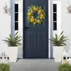 Glitzhome 22.75 in. H Oversized Eco-Friendly PE White Faux Ceramic Fluted Tapered Tall Pot Planter (2-Pack) 14 Glitzhome 22.75 in. H Oversized Eco-Friendly PE White Faux Ceramic Fluted Tapered Tall Pot Planter (2-Pack) -Design Toscano Sales Store white glitzhome plant pots 2022800010 44 1000