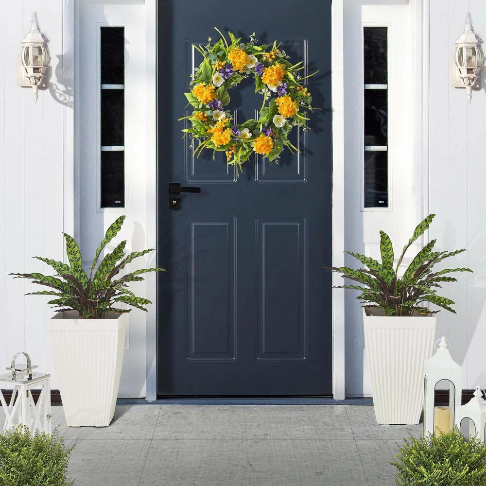 Glitzhome 22.75 in. H Oversized Eco-Friendly PE White Faux Ceramic Fluted Tapered Tall Pot Planter (2-Pack) 8 Glitzhome 22.75 in. H Oversized Eco-Friendly PE White Faux Ceramic Fluted Tapered Tall Pot Planter (2-Pack) - Image 6