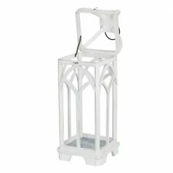 Glitzhome Wash White Farmhouse Wooden Church Window Frame Lanterns (Set of 2) 16 Glitzhome Wash White Farmhouse Wooden Church Window Frame Lanterns (Set of 2) -Design Toscano Sales Store whites glitzhome outdoor lanterns 2009000009 fa 1000