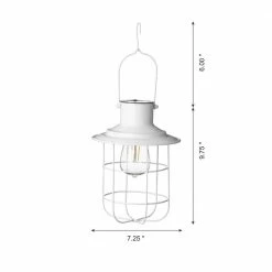 Glitzhome 9.75 in. H White Metal Wire Solar Powered Outdoor Hanging Lantern 13 Glitzhome 9.75 in. H White Metal Wire Solar Powered Outdoor Hanging Lantern -Design Toscano Sales Store whites glitzhome outdoor lanterns 2023300023 1f 1000