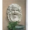 Design Toscano 16.5 in. H Haford Mansion Greenman Polyresin Wall Fountain -Design Toscano Sales Store woodtone design toscano indoor water fountains ky2082 64 1000